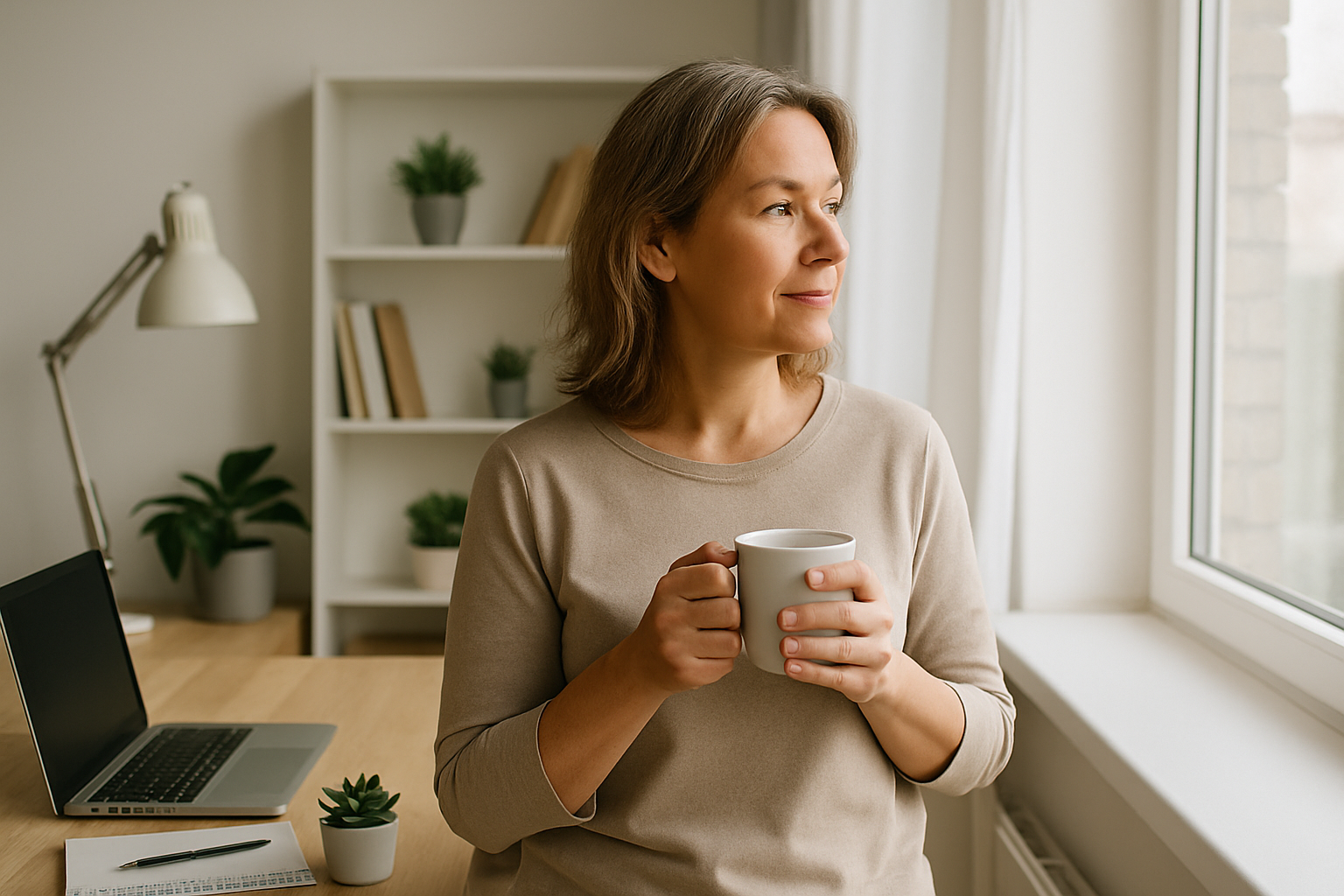 Person in everyday setting — health and wellness