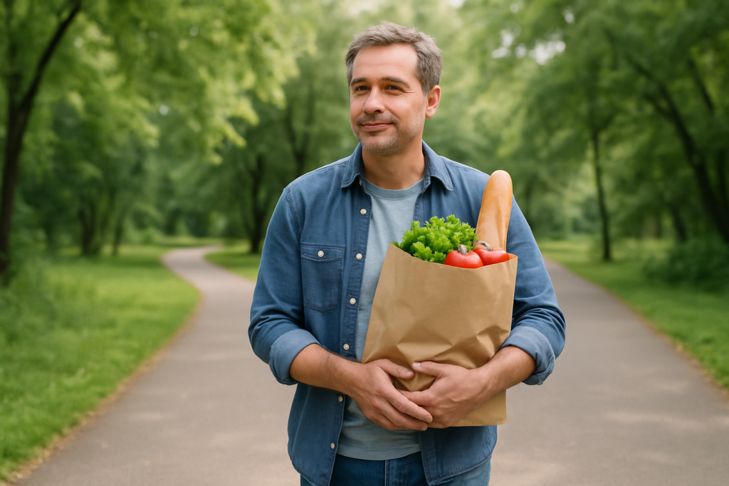 Person in everyday setting — health and wellness